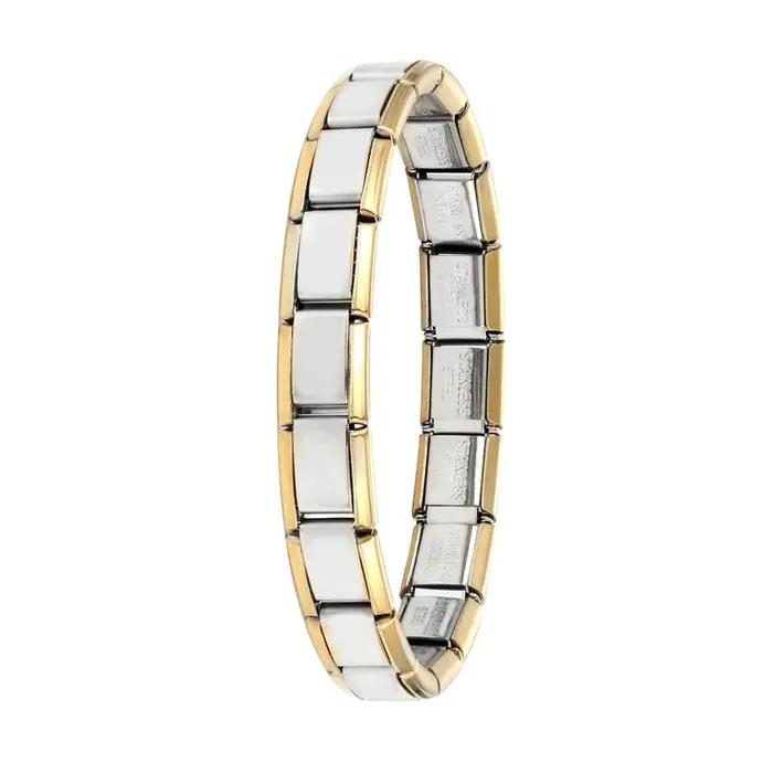 Bracelet à Breloques Modulaires Classique en Acier Inoxydable Multicolore pour Femmes Occasions Spéciales Créativité Personnalisée