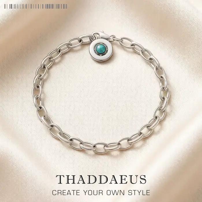 Bracelets à breloques JOCharm à maillons bleus, cadeau en argent regardé 2019 pour femmes et hommes,