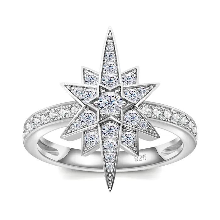 Bague de luxe en Moissanite pour femmes, couleur D VVS1, 3MM, 925, tendance, anniversaire de mariage, bijoux fins, cadeau, nouveau Style 2023