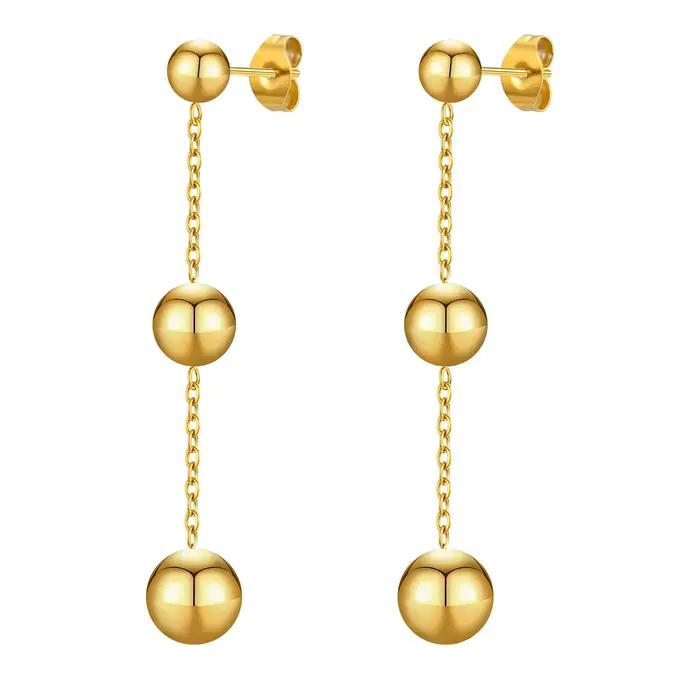 Boucles dorees geometriques anti-allergie pour femmes mode et elegance occasion speciale anniversaire mariage