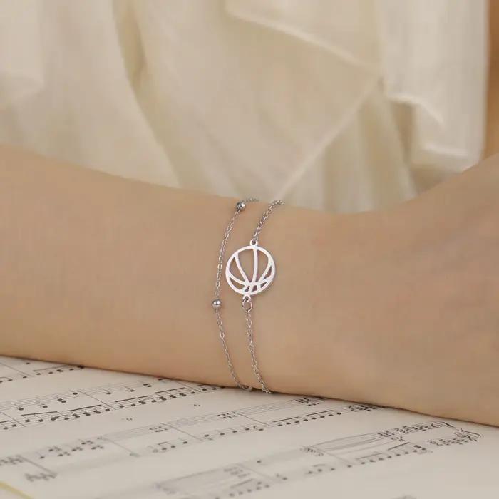 Bracelet en acier inoxydable JOBracelets pour femmes, design sportif et élégant, cadeau pour occasions spéciales