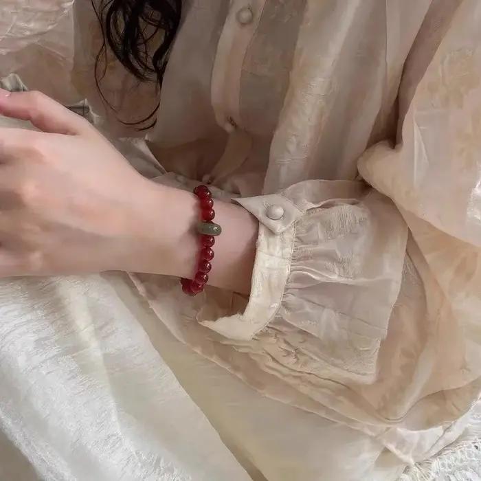 Bracelet en Agate rouge naturelle et Turquoise pour femmes