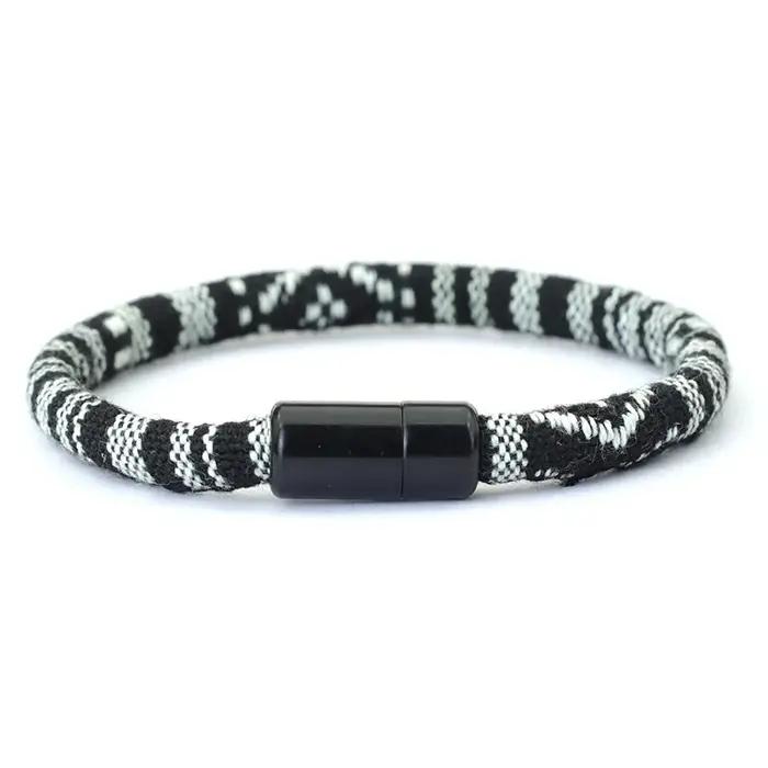 Nouveau Bracelet bohème pour hommes femmes Magent fermoir cordon Bracelet ethnique Braslet amitié bi