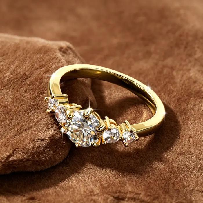 Celestinov Clover – bagues élégantes en Moissanite brillante de couleur
