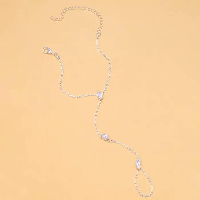 Bracelet bohème brillant losange cristal pour femmes tracker d'humeur chaîne mince et maillons occasion spéciale cadeau