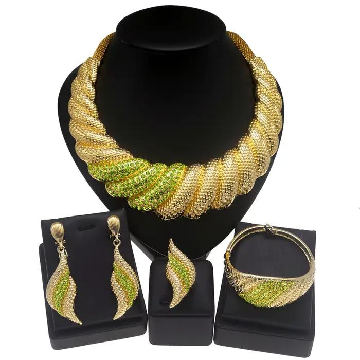 Ensemble de bijoux plaqué or pour femmes