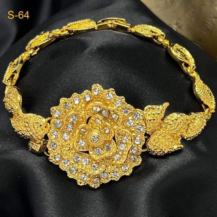 Ensemble de bijoux brésiliens plaqués or 24 carats pour femmes