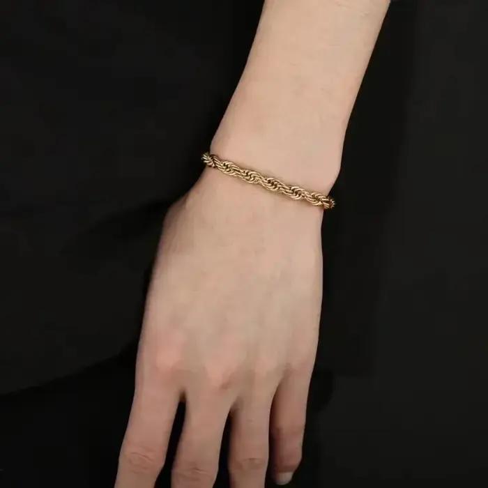 Bracelets en argent Sterling 925 plaqué or 18 carats