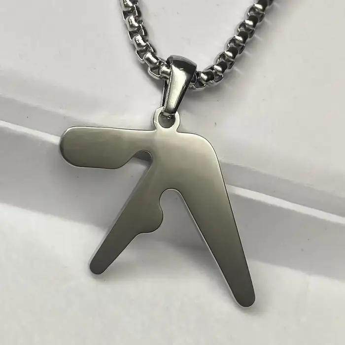 Collier pendentif en acier inoxydable de haute qualité avec logo Aphex