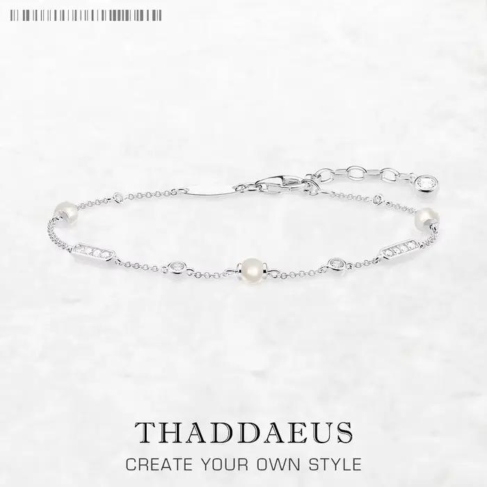Bracelet perle d'eau douce et pierre blanche en argent Sterling 925, bijoux fins, cadeau classique p