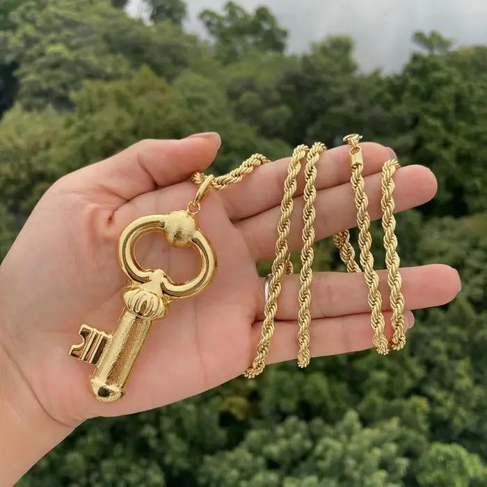 Vente en gros, nouveaux bijoux de couleur or de dubaï, collier de mode pour femmes, ensemble de bijo