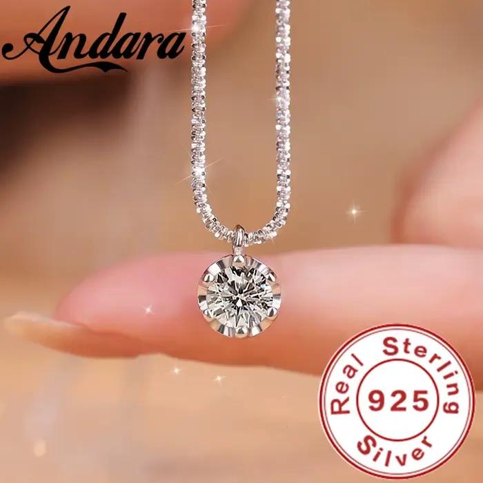 Pendentif en argent sterling 925 avec zircon AAAAA pour femmes pour occasions spéciales soirée élégante bijou de qualité