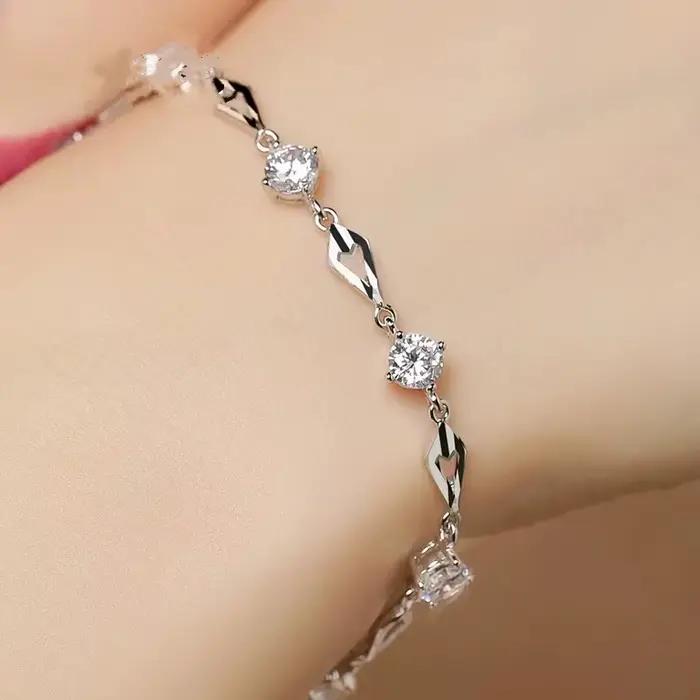 Argent 925 bijoux Bracelets pour femme à la mode améthyste 925 Bracelet