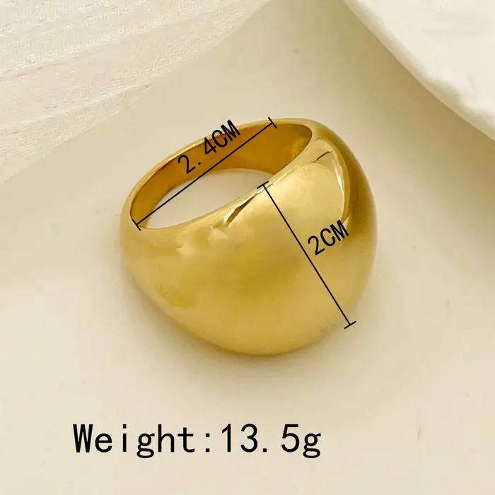 Bague en acier inoxydable plaqué or 18 carats pour homme élégante et intemporelle style simple bijou de personnalité pour hommes occasions spéciales