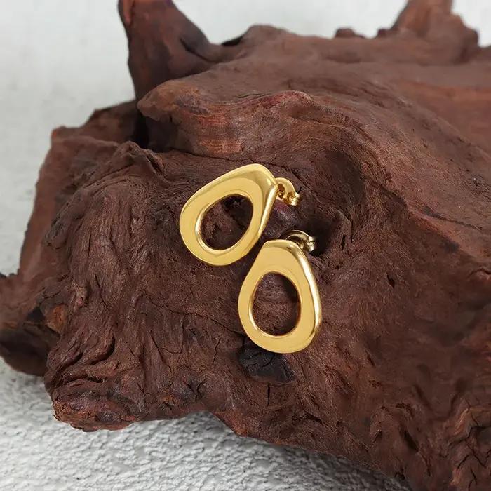 Boucles d'oreilles créoles géométriques pour femmes et filles