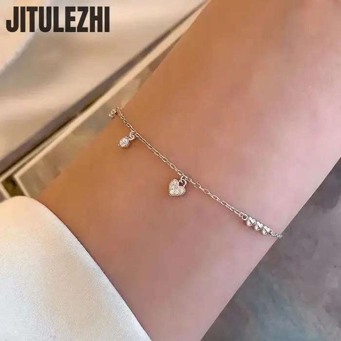 Bracelet en argent sterling 925 pour femmes design moderne star cristal léger pour occasions spéciales anniversaire mariage party