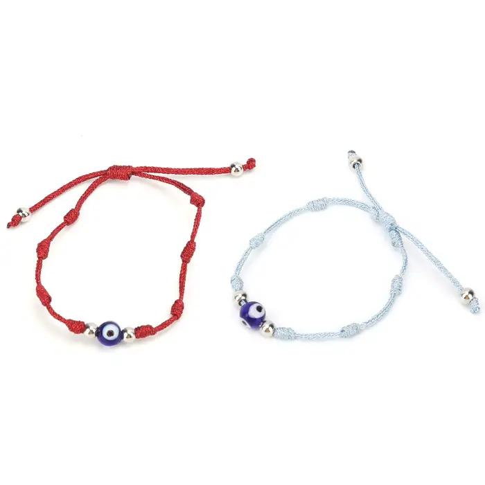 Bracelet en ficelle rouge réglable, exquis et spécial, en polyester et verre, pour les fêtes, pour les couples et les amoureux