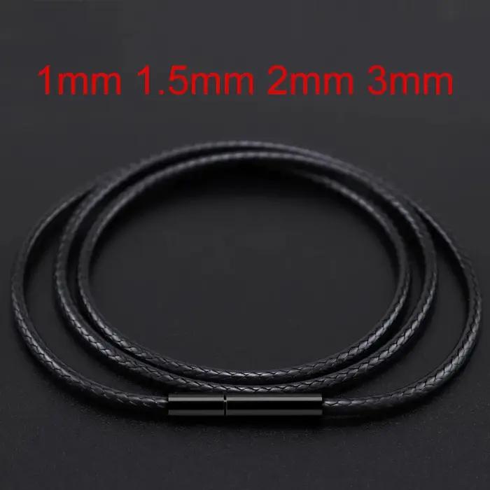 Collier Chaîne en Cuir Noir pour Bricolage Fait Main Corde Tressée Occasions Spéciales Personnalisé