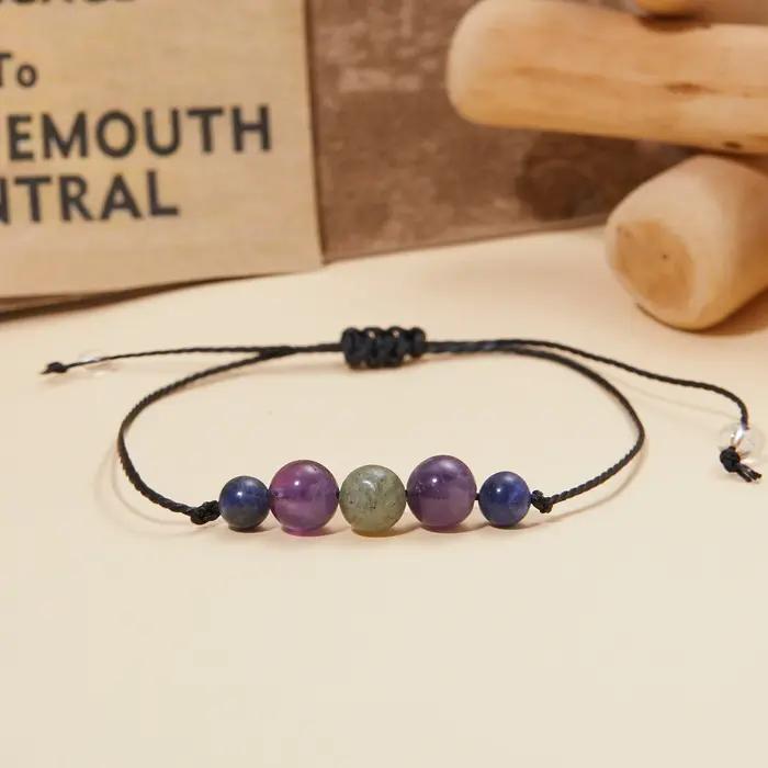 Bracelet en perles d'oeil de tigre en pierre naturelle pour hommes et femmes