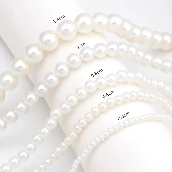 Collier ras du cou classique élégant en perles blanches pour femmes et hommes, idéal pour mariage, banquet, bijoux faits main vintage, cadeau de fête