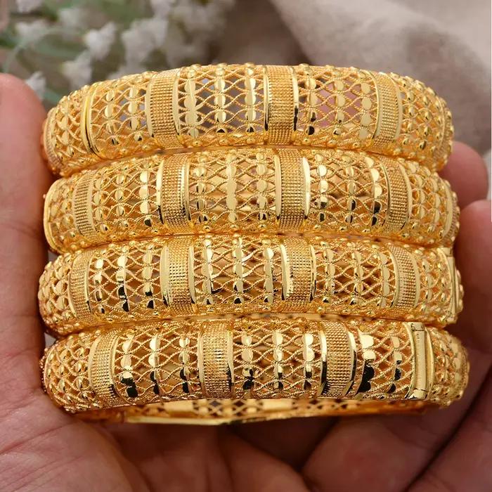 Bracelets plaqués or de Dubaï pour femmes