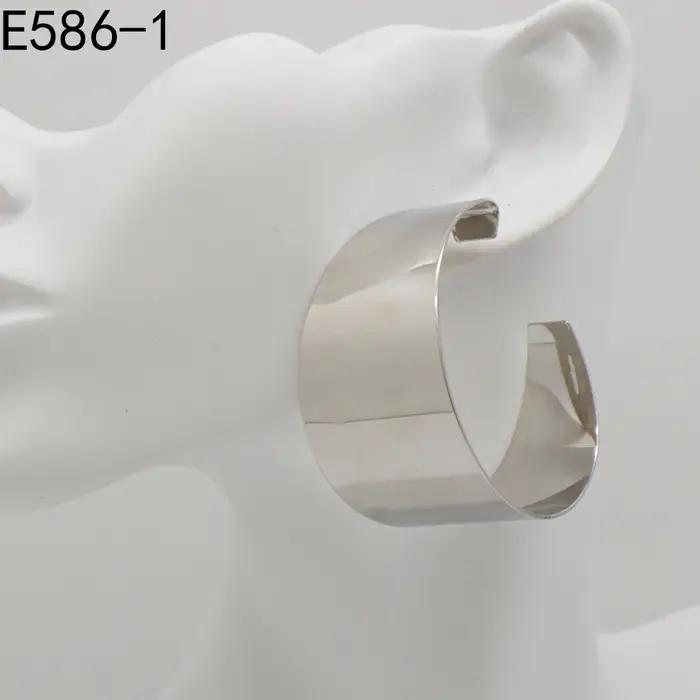 Boucles d'oreilles créoles pour femmes, couleur or, grand pendentif, boucles d'oreilles pendantes