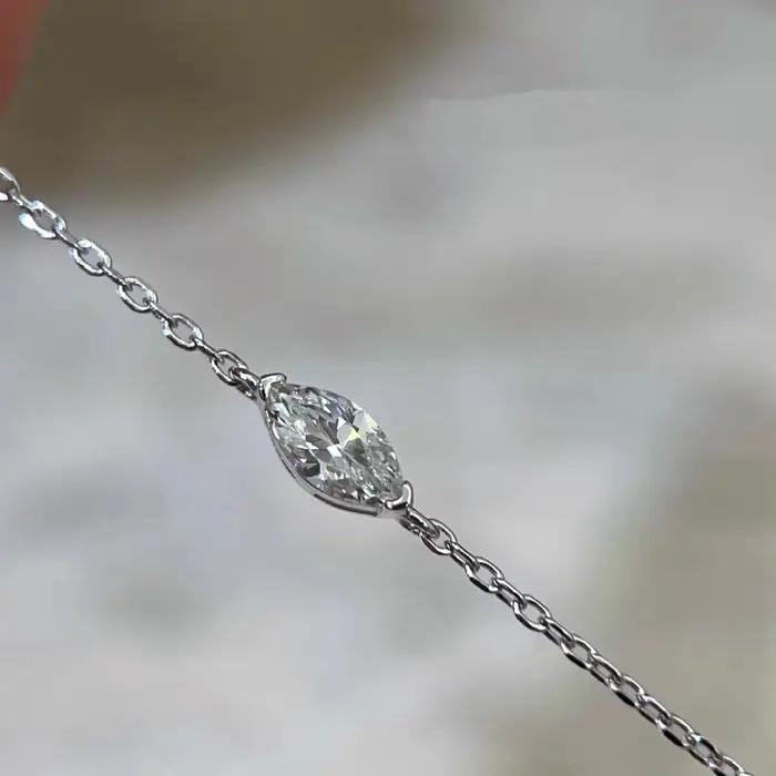 Bracelet en argent sterling 925 plaqué or 14 carats avec zircon géométrique pour femmes occasions spéciales elegant et sophistiqué