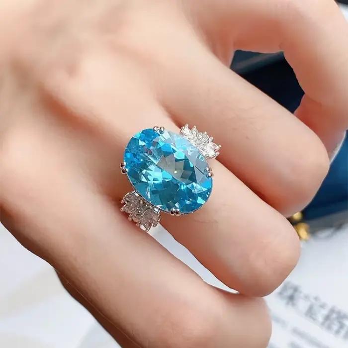 Bague en argent sterling 925 avec diamant champagne pour femmes, engagement, cérémonie, luxe, bijoux classiques, occasions spéciales