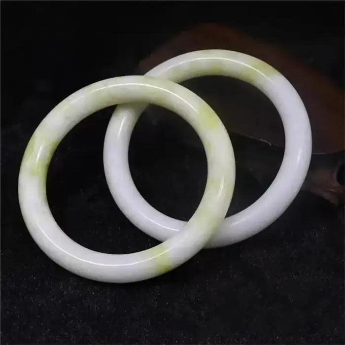 Bracelet en jade naturel Lantian avec fleur flottante, simple, élégant, exquis, de qualité supérieure, bijoux fins de luxe, cadeau de vacances