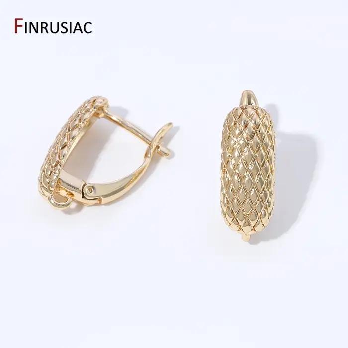 Crochets de boucles d'oreilles en laiton plaqué or 18 carats