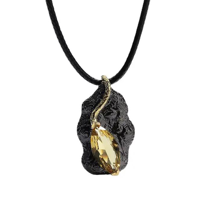 Ensemble de bijoux en or noir italien pour femme