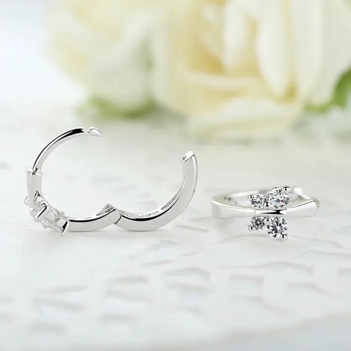 Bébé princesse 925 argent papillon zircone petite boucle d'oreille pour filles enfant femmes beaux Aros Huggies
