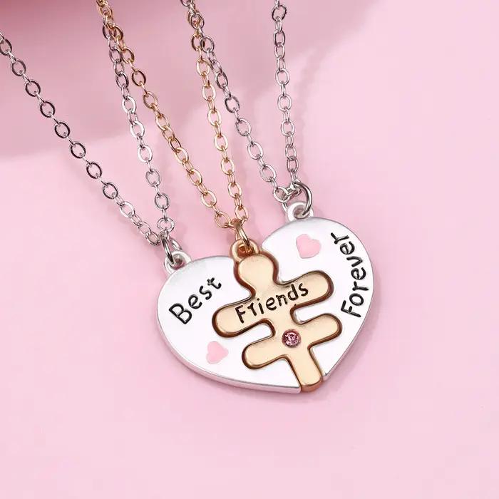 Collier en forme de cœur magnétique pour femmes, cadeau d'amitié éternelle, bijoux stylés pour amies, occasions spéciales
