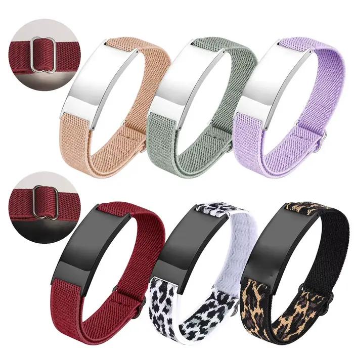 Bracelets personnalisés en acier inoxydable doré avec gravure textuelle pour hommes et femmes occasions spéciales
