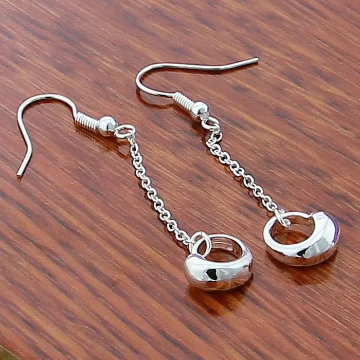 Boucles d'oreilles en argent sterling 925 goutte d'eau pour femmes bijoux de soirée et mariage élégants