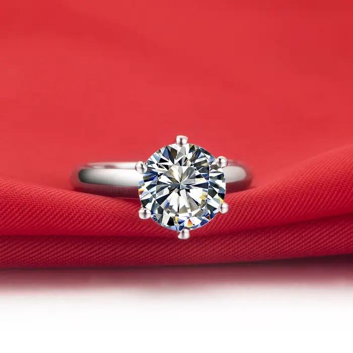 Bague de fiançailles en or blanc massif 18K 750