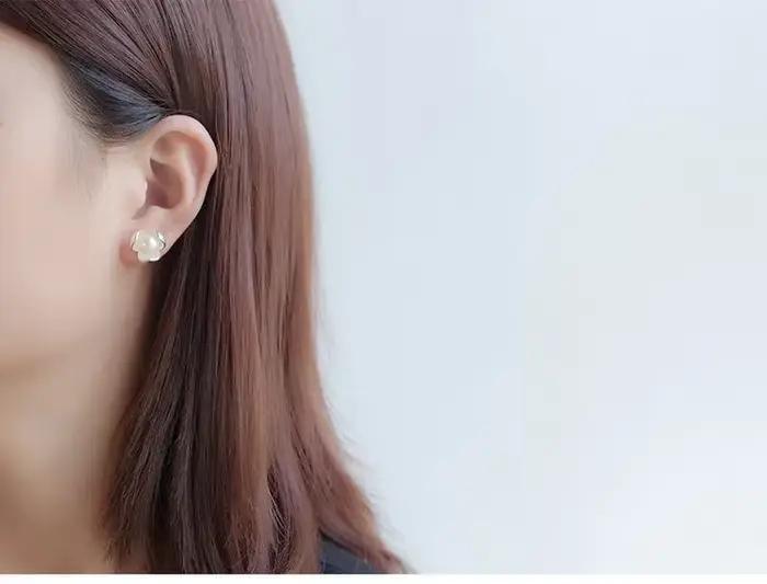 Nouvelle mode chaude 925 en argent Sterling trèfle perle boucles d'oreilles pour femmes filles cadeau mode déclaration bijoux