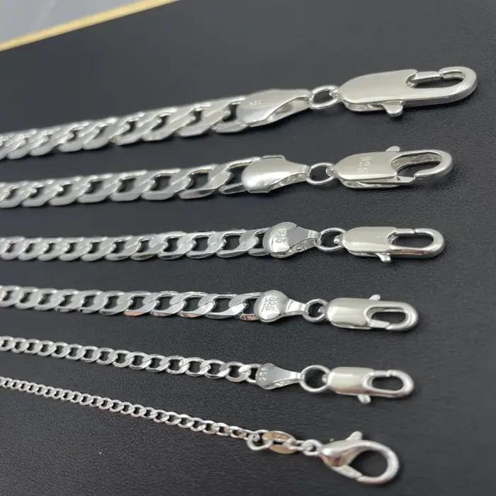 Collier en argent Sterling 925 pour hommes et femmes