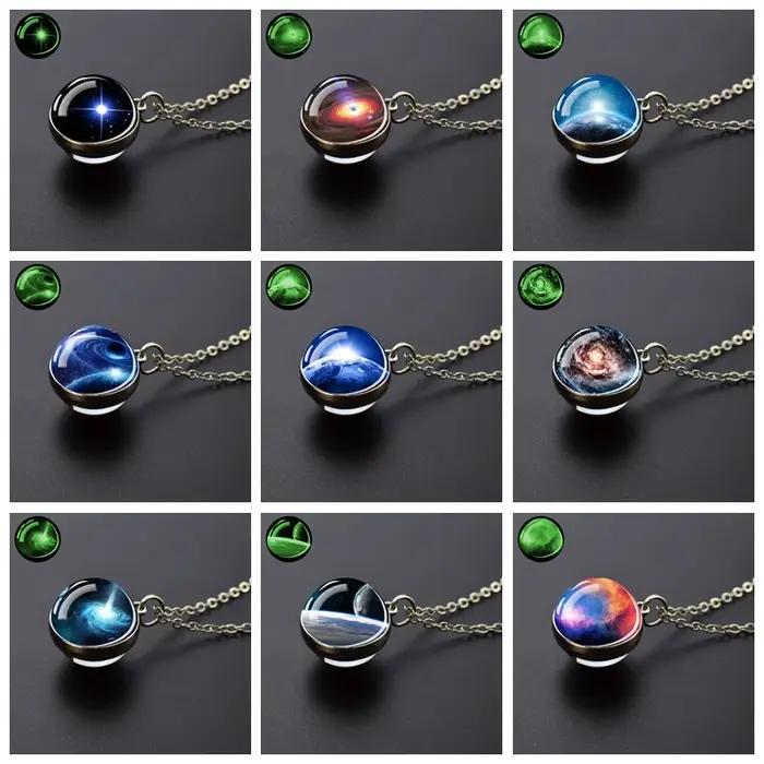 Collier boule de verre de nébuleuse de galaxie