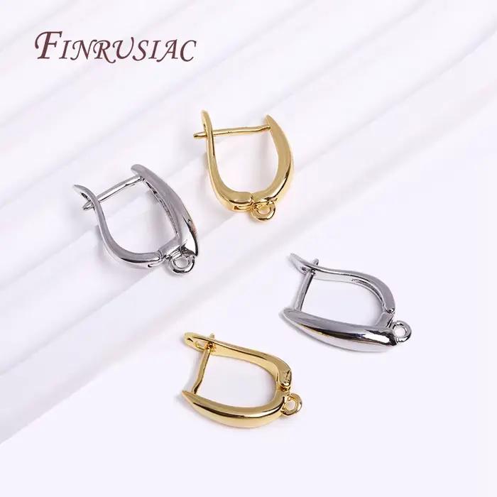 Fermoirs plaqués or véritable 18 carats pour boucles d'oreilles, accessoires de bijoux de luxe, crochets pour fils d'oreilles, DIY bijoux créatifs, occasions spéciales