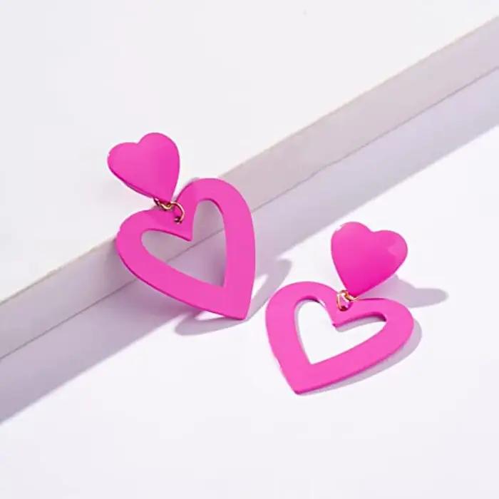 Boucles d'oreilles coeur pendantes Conversation