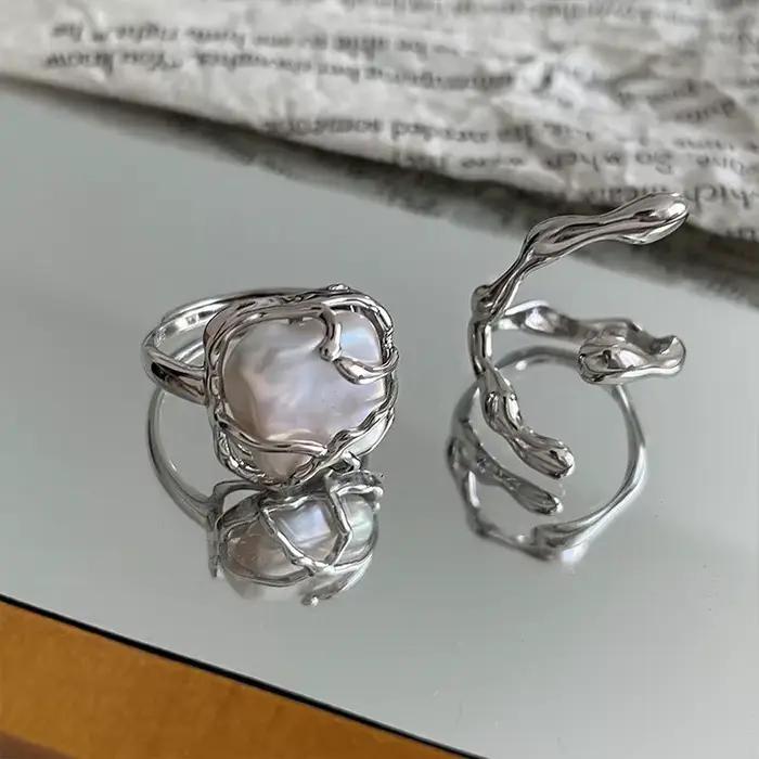 Bagues de mariage vintage en argent pour femmes