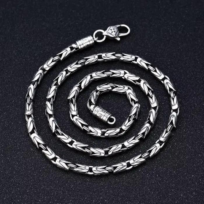 Nouvelle mode 2026 Collier 100% Argent Sterling S925 6MM pour Hommes et Femmes, Bijou Rétro Tendance et Personnalisé, Collier Hip Hop