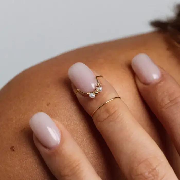 Bague pour ongles en or 14 carats