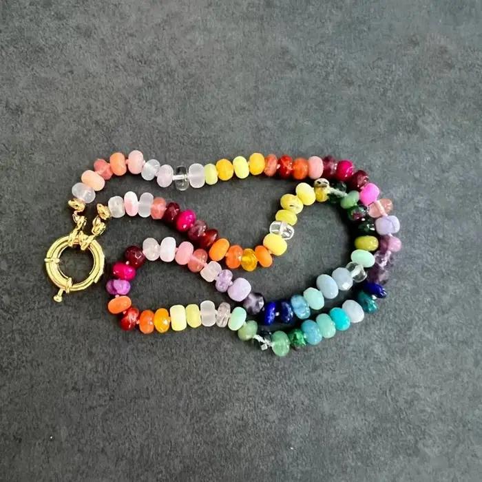 Collier Long bohème arc-en-ciel