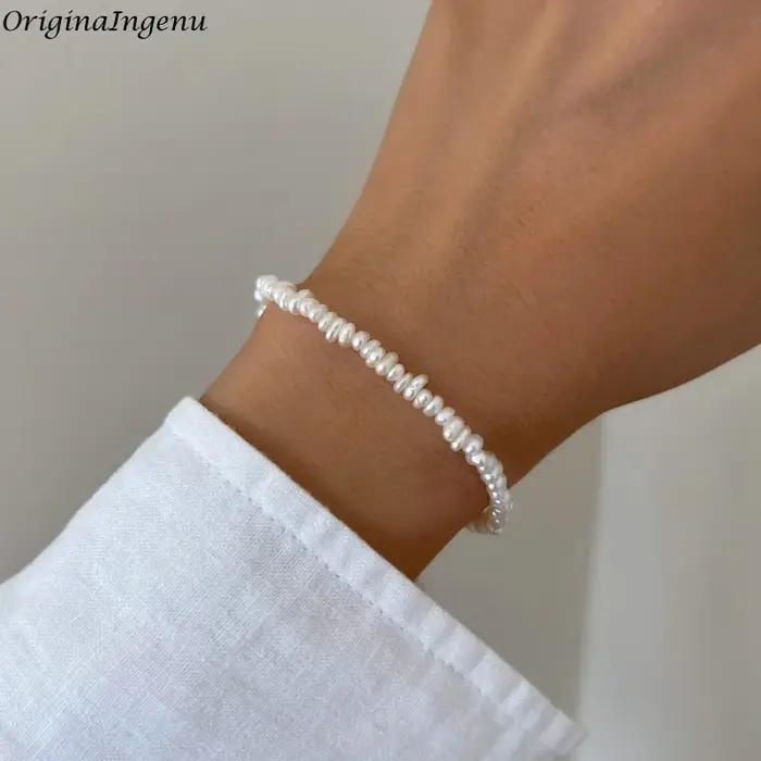 Bracelet de perles en or 14 carats pour femmes, mini bracelet de perles à plusieurs rangs, cadeaux p