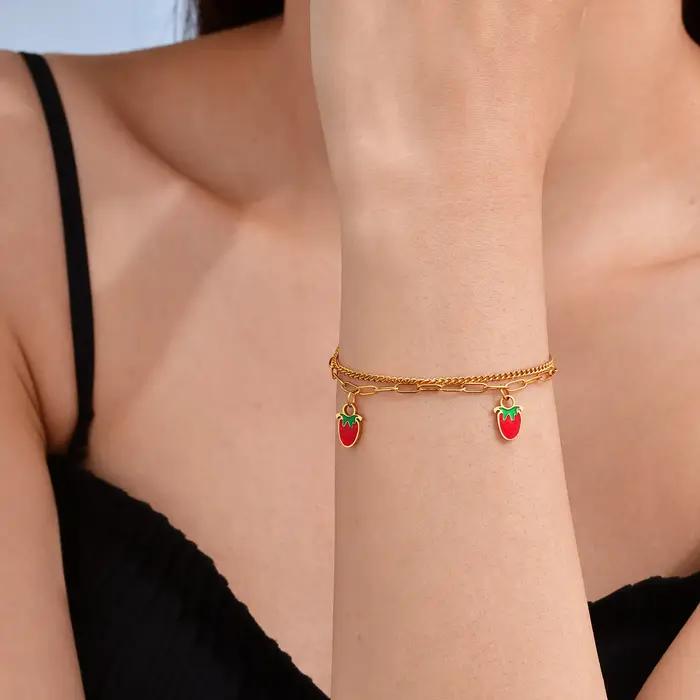 Everver-Bracelets à breloques JOFlower en acier inoxydable
