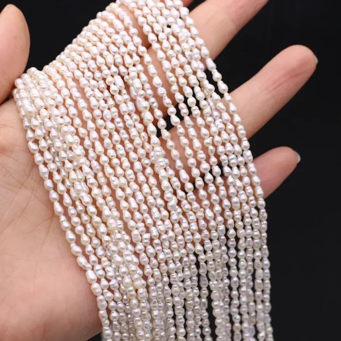 Collier de Perles d'Eau Douce Naturelles Blanches pour Femme