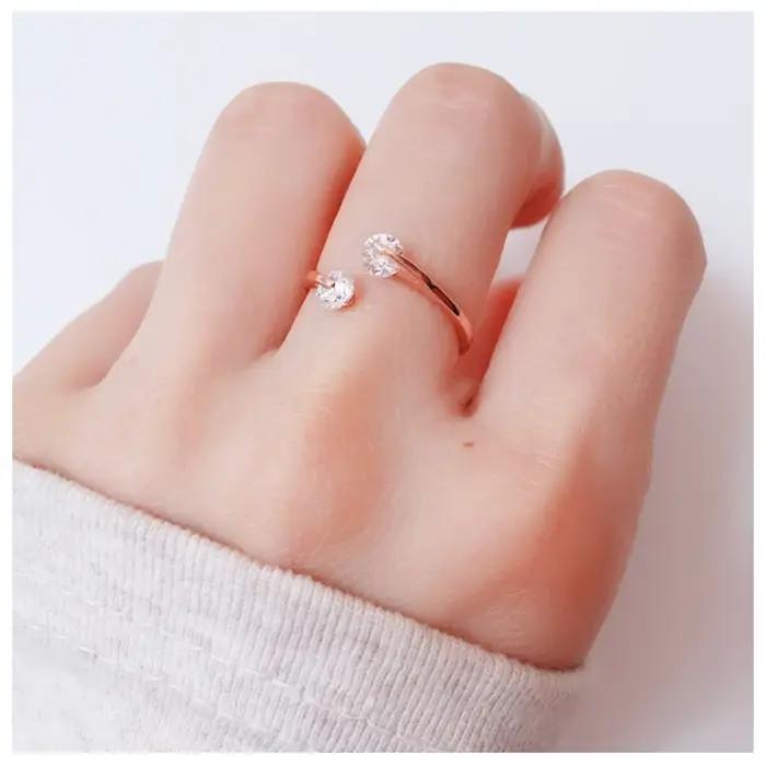Bagues de mariage en cristal Zircon pour femmes