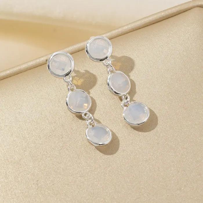 Boucles d'oreilles géométriques simples plaquées or véritable, tendance, Style de trajet, bijoux pou